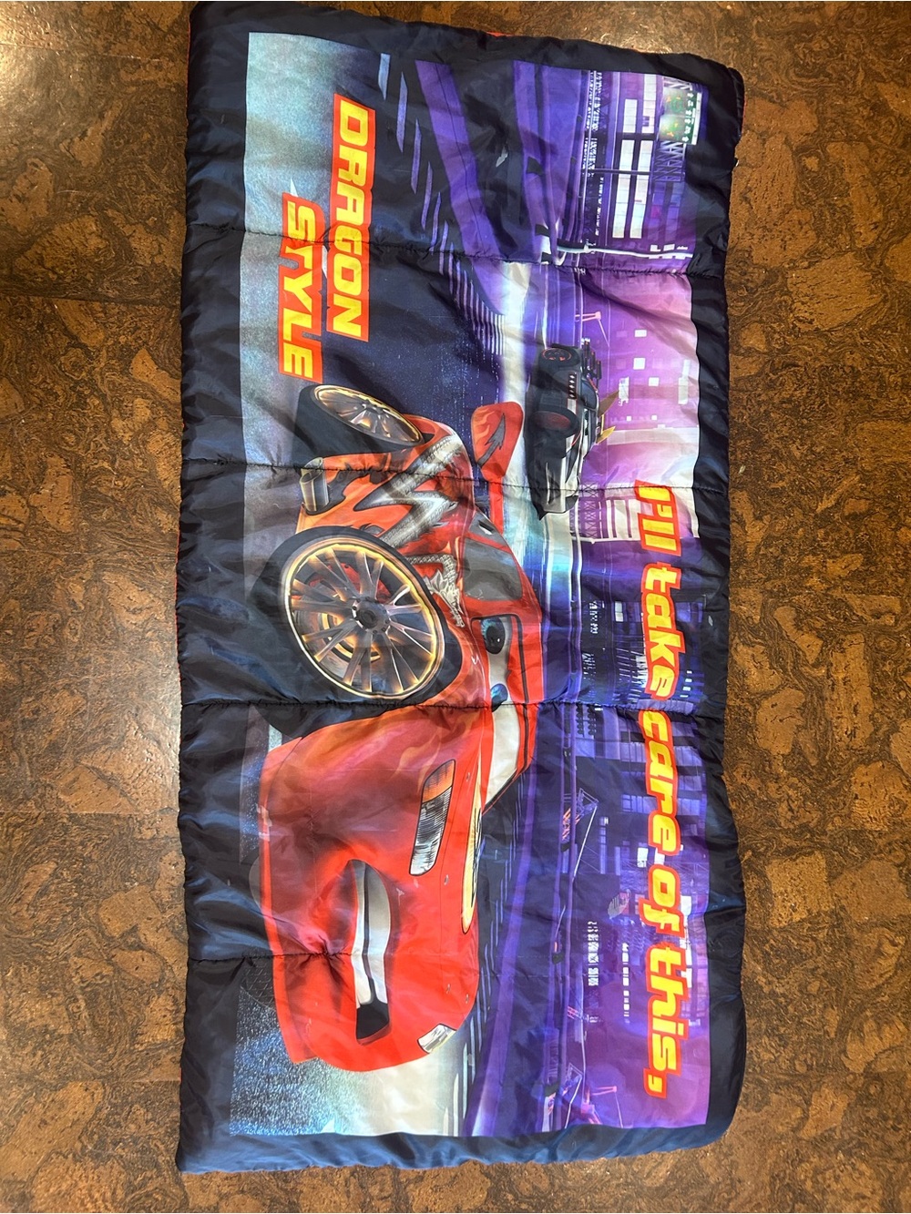 Disneys Cars Lightning McQueen kids sleeping bag